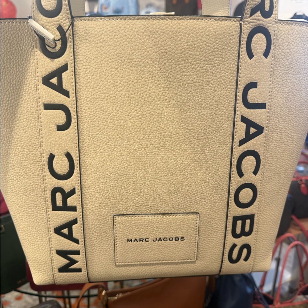 Marc Jacobs Beige Tote w Black Accents and MCM Tote Preloved in great condition